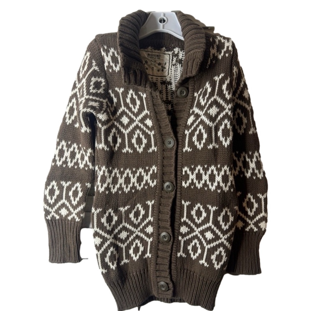 Mossimo Brown and White Knit Cardigan. Size Small. Great Condition